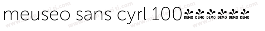 meuseo sans cyrl 100字体转换